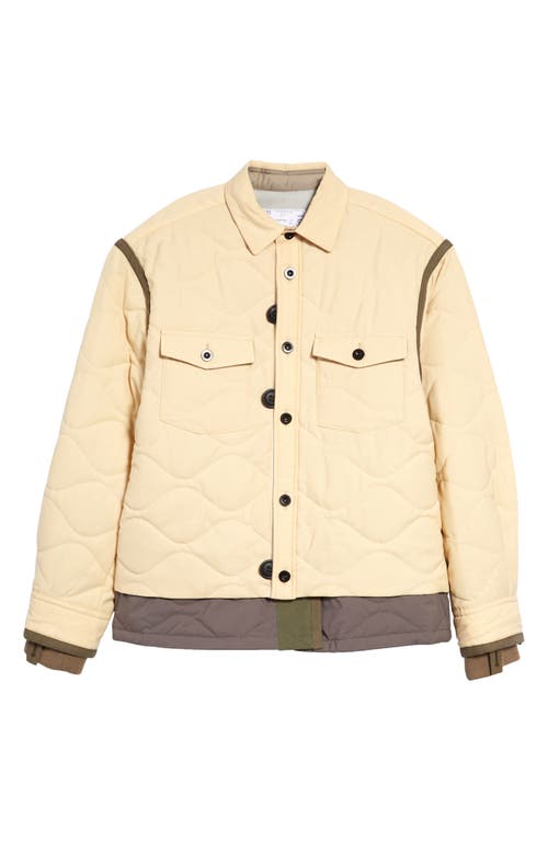 Sacai Men's Suiting Quilted Jacket in Yellow