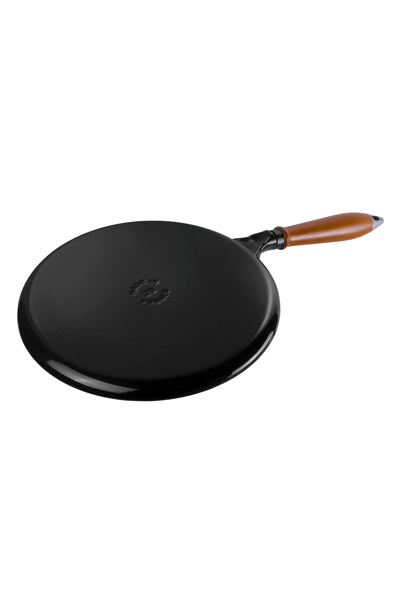 Staub 11Inch Enameled Cast Iron Crepe Pan with Spreader & Spatula