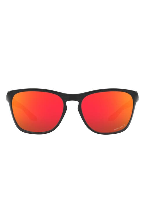 Oakley Manorburn 56mm Square Sunglasses in Rubber Black at Nordstrom