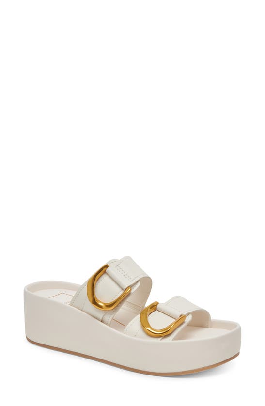 Dolce Vita Briyana Platform Sandal In White Stella