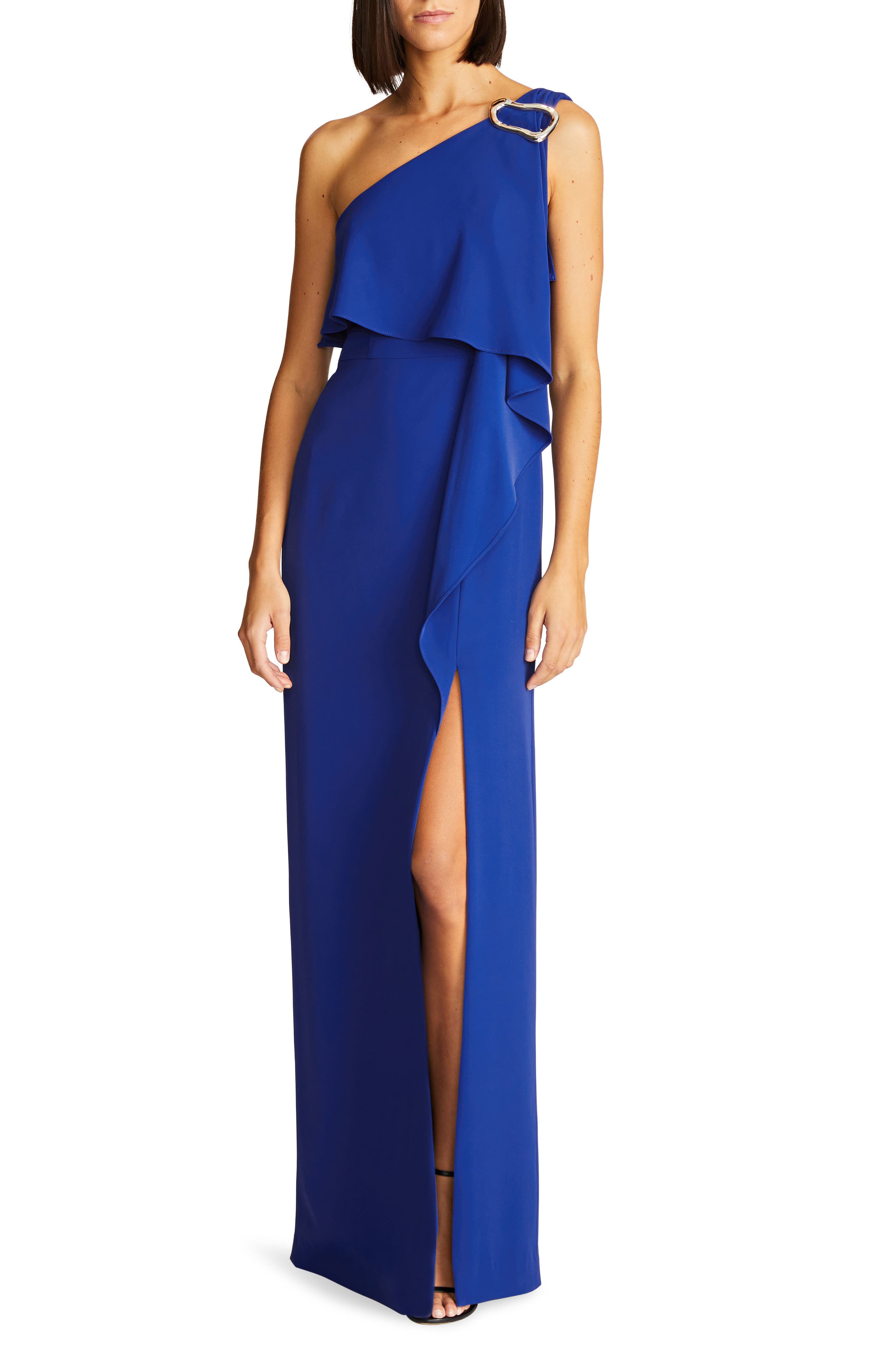 Halston Heritage Blue Ball Gown