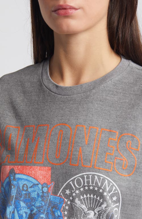 Shop Merch Traffic Ramones Cotton Graphic T-shirt In Charcoal Gray