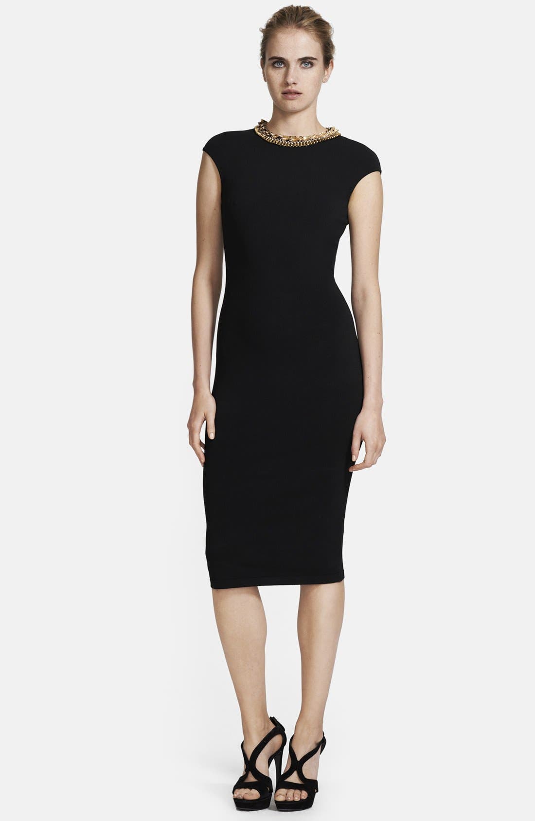 Alexander McQueen Embroidered Neck Dress Nordstrom