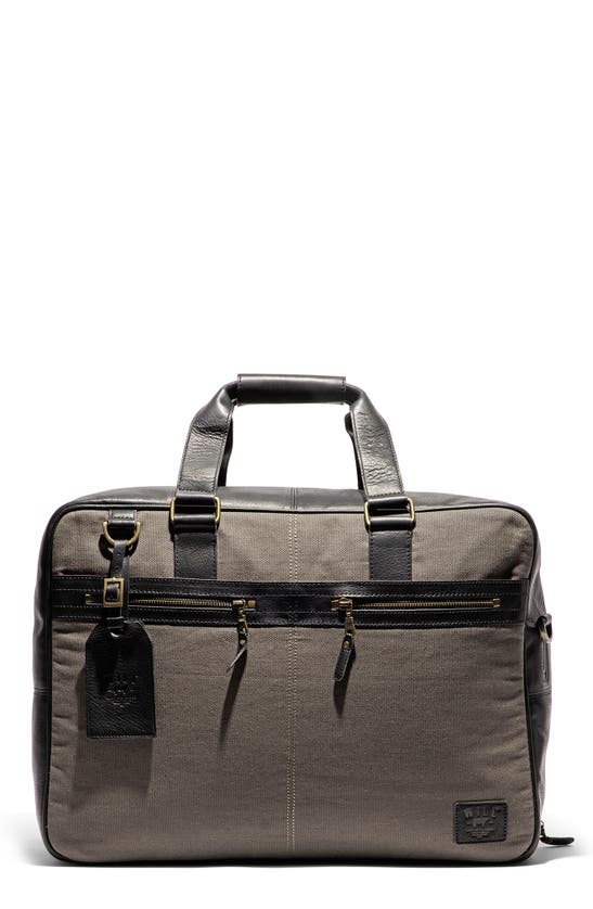 Shop Will Leather Goods Commuter Carry-on Duffle In Charcoal/ Black