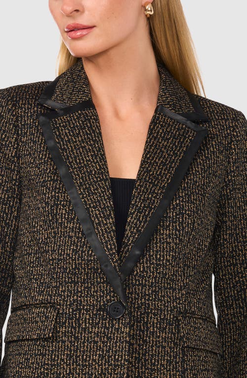 Shop Halogenr Halogen(r) Tweed One-button Blazer In Rich Black