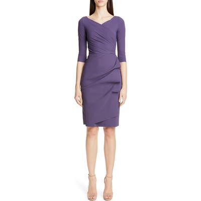 Chiara Boni La Petite Robe Florien Ruched Cocktail Dress, US / 42 IT - Purple
