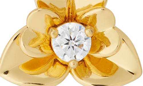 Kate Spade New York Precious Pansy Drop Huggie Earrings In Gold.