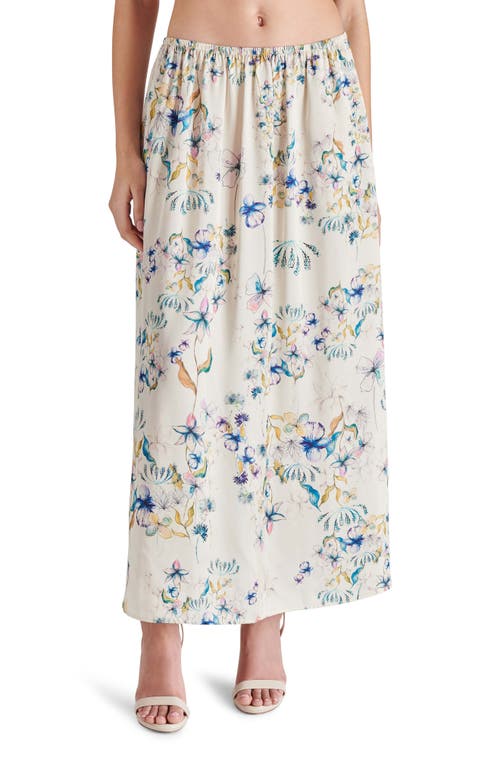 Noemi Floral Print Maxi Skirt in Cream