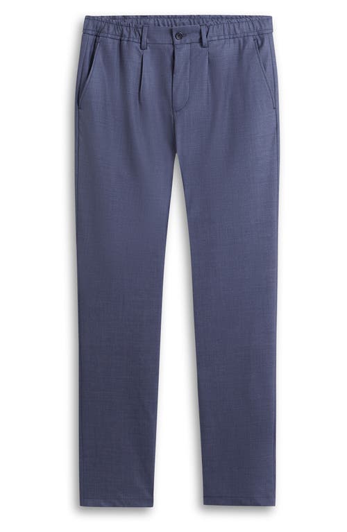 Shop Bugatchi Pleated Wool Blend Travel Pants In Cobalt