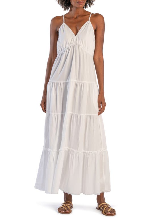 KUT from the Kloth Thea Tiered Ruffle Maxi Dress White at Nordstrom,