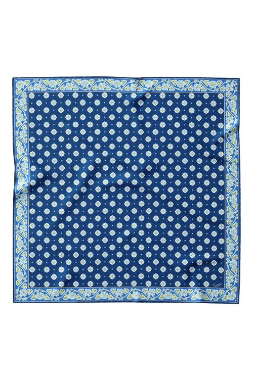 Elizabetta Ducati - Hand Rolled Silk Neckerchief In Marine Blue