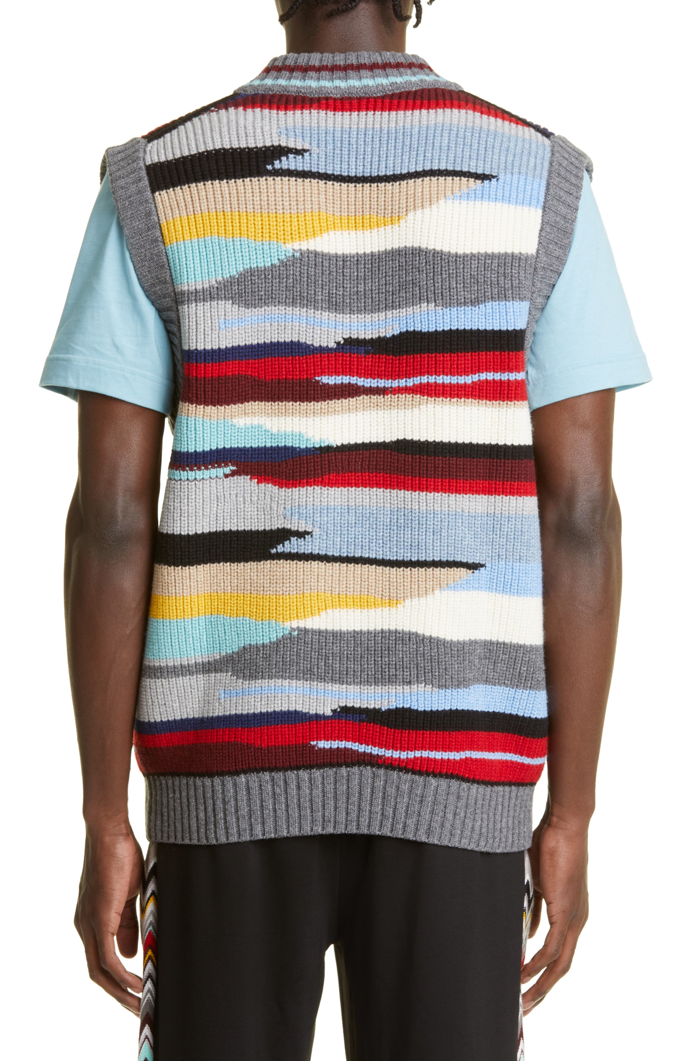 Missoni Men's Stripe Wool Sweater Vest 