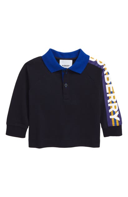 BURBERRY MINI DUNCAN PIQUE COTTON POLO,8020486