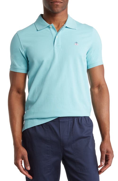 Brooks Brothers Piqué Solid Short Sleeve Polo in Marine Blue