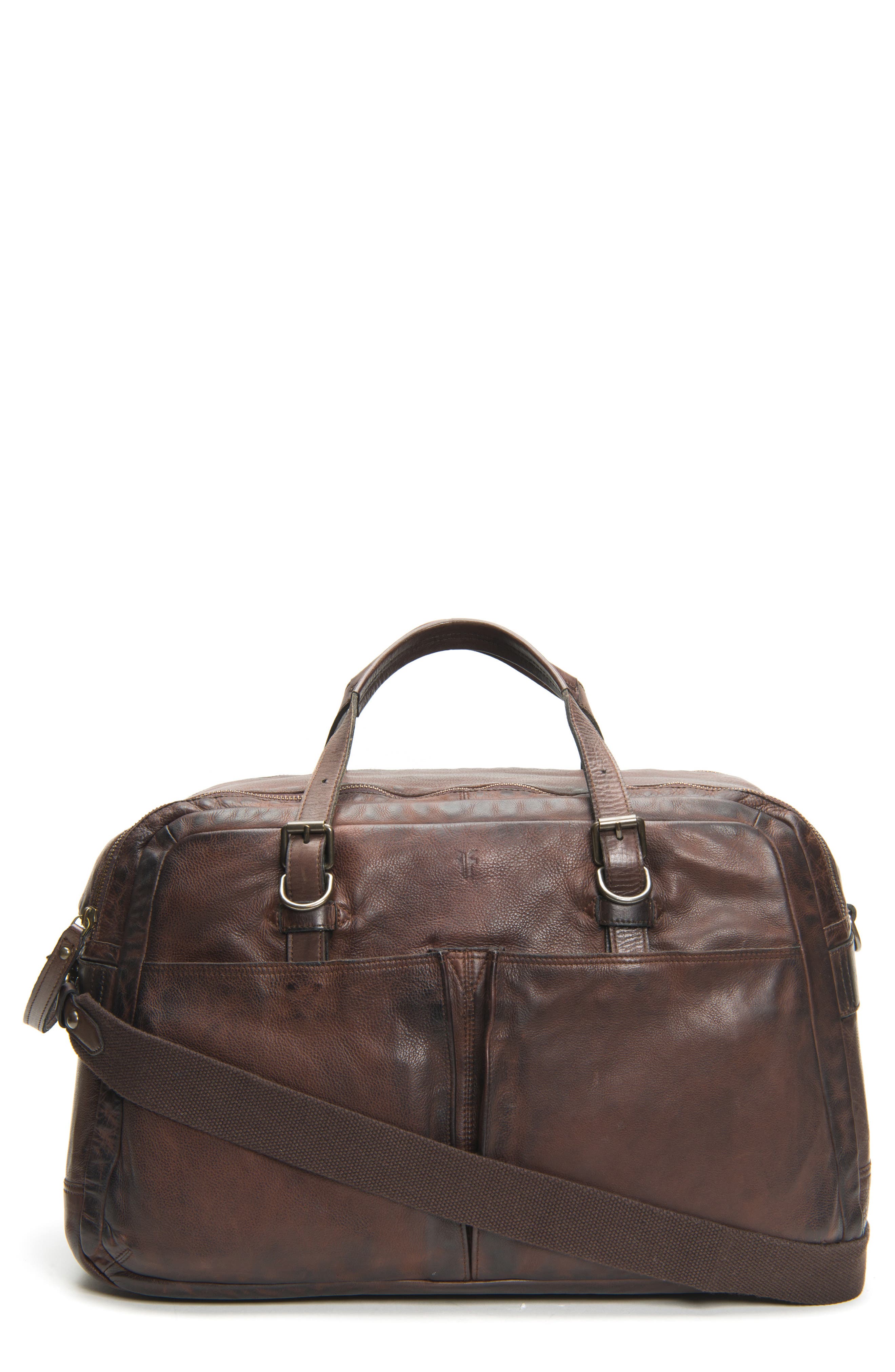 frye leather duffle