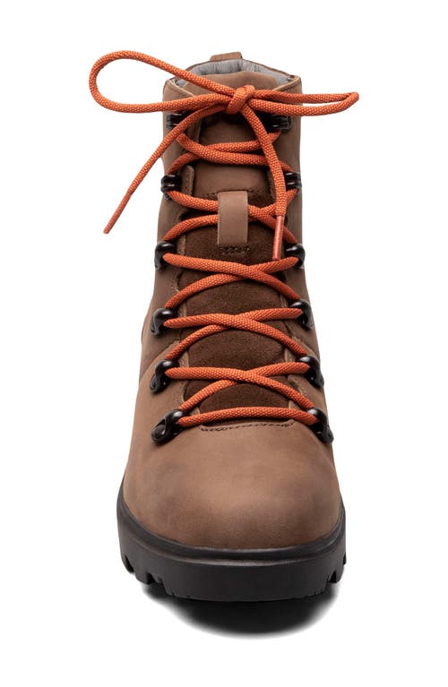 Shop Bogs Holly Waterproof Lace-up Boot In Brown