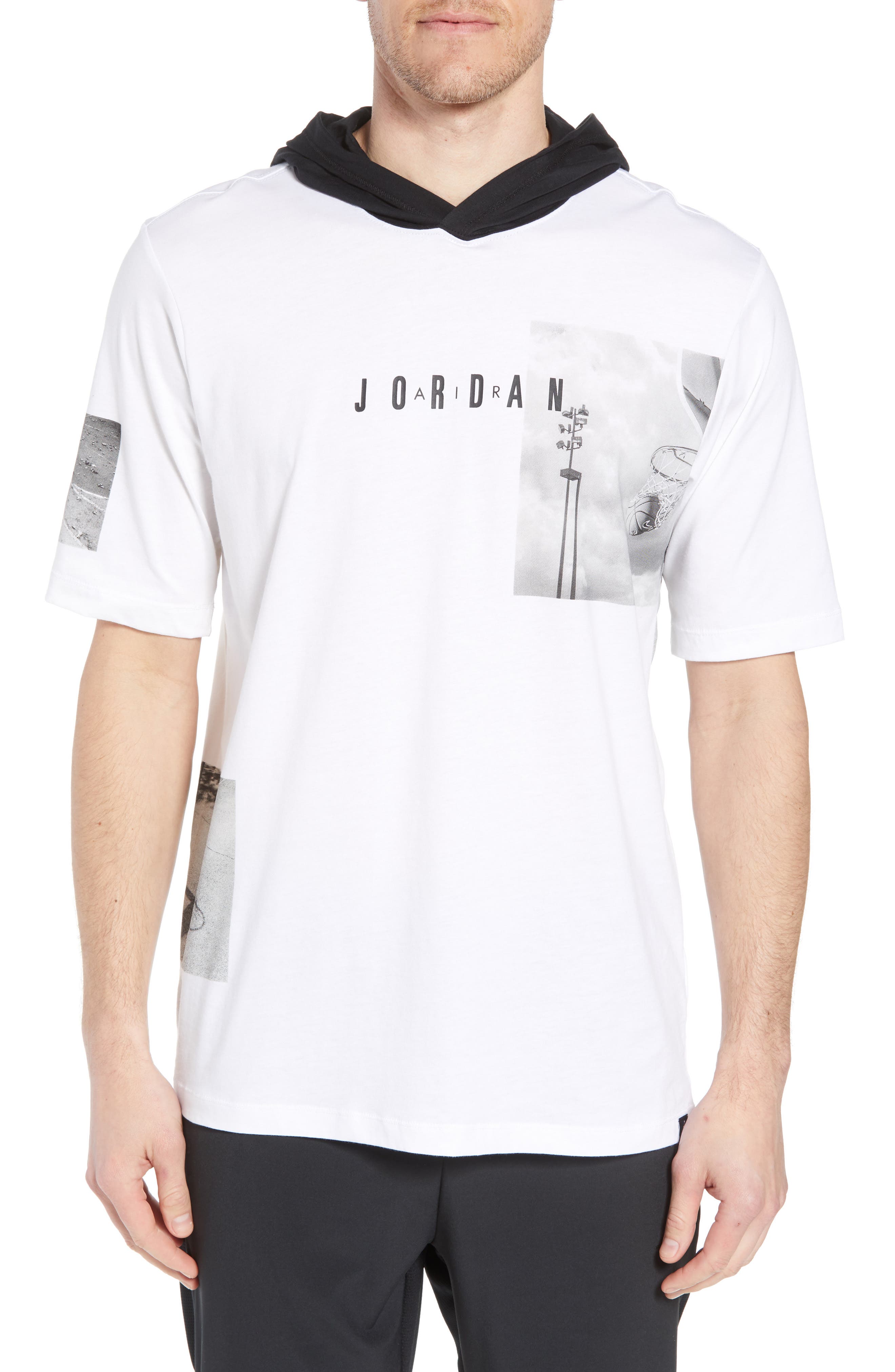 jordan hooded t shirt