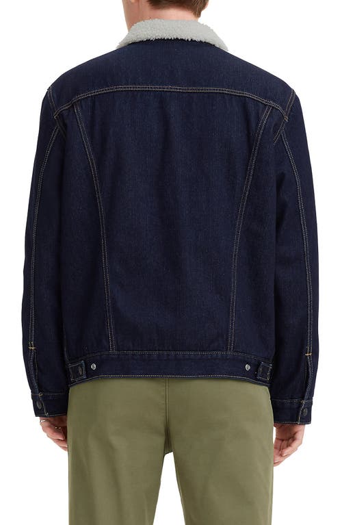 Levi's® High Pile Fleece Trucker Jacket In Juniper Rinse