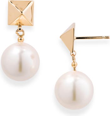 Rockstud Imitation Pearl Drop Earrings