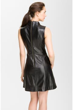 Milly Leather A-Line Dress | Nordstrom