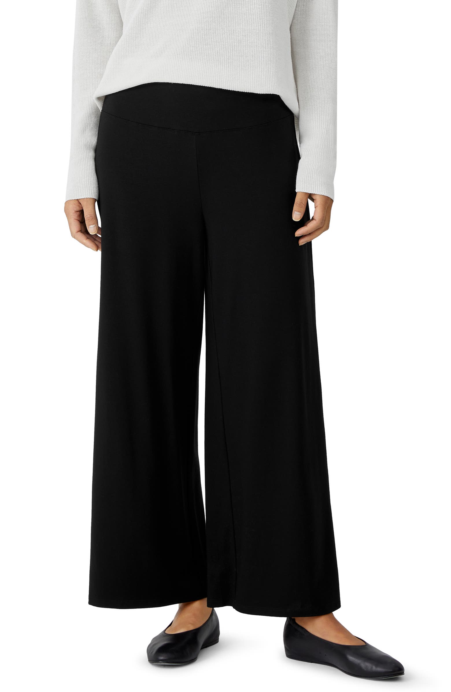 Eileen Fisher High Waist Wide Ankle Pants | Nordstrom