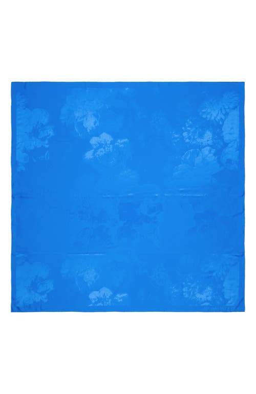 Alexander McQueen Chiaroscuro Floral Silk Jacquard Scarf in Lapis Blue at Nordstrom