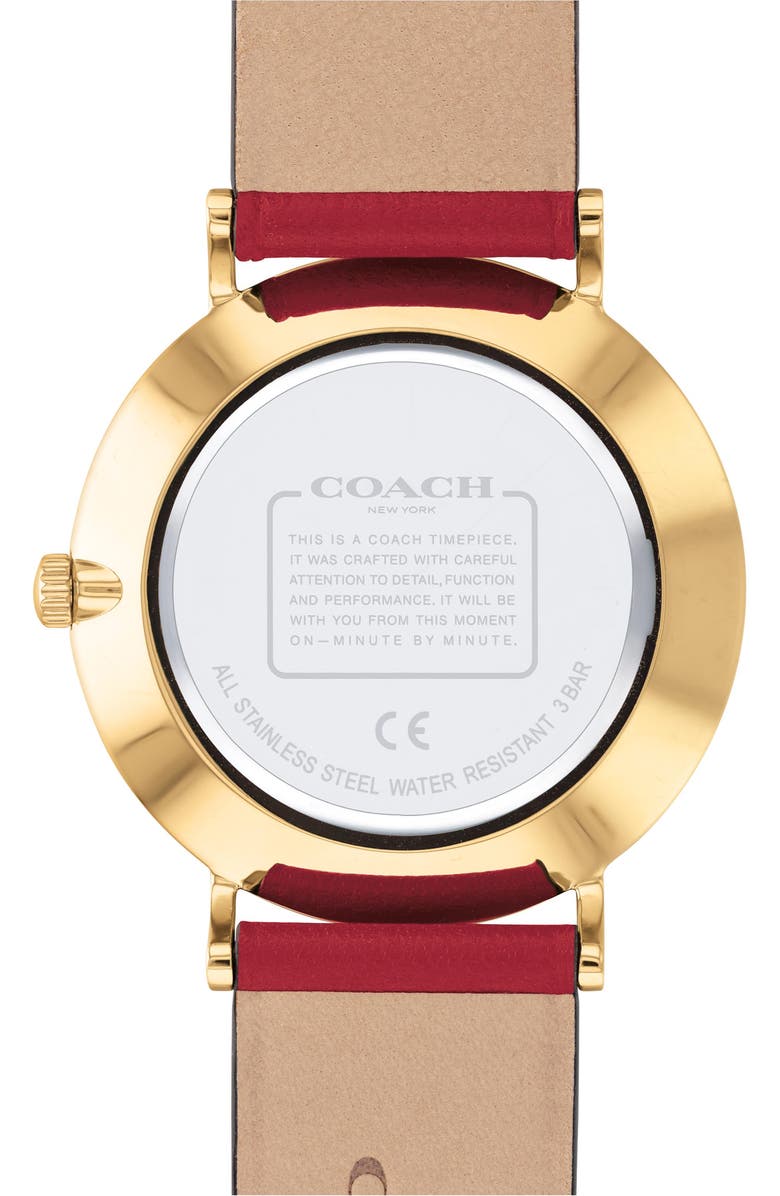 COACH Perry Leather Strap Watch, 36mm | Nordstrom