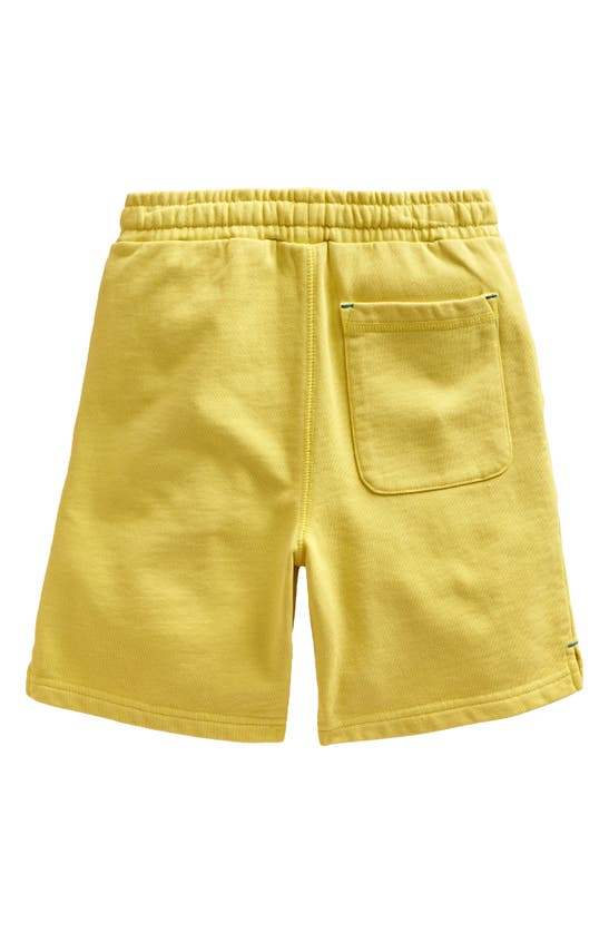 Shop Mini Boden Kids' Cotton Sweat Shorts In Zest Yellow