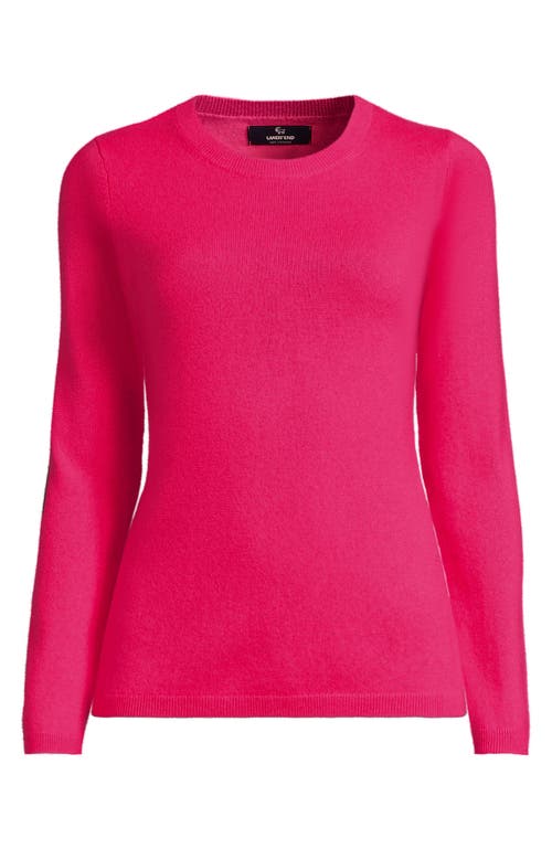 Shop Lands' End Plus Size Cashmere Sweater In Bright Petunia Rose