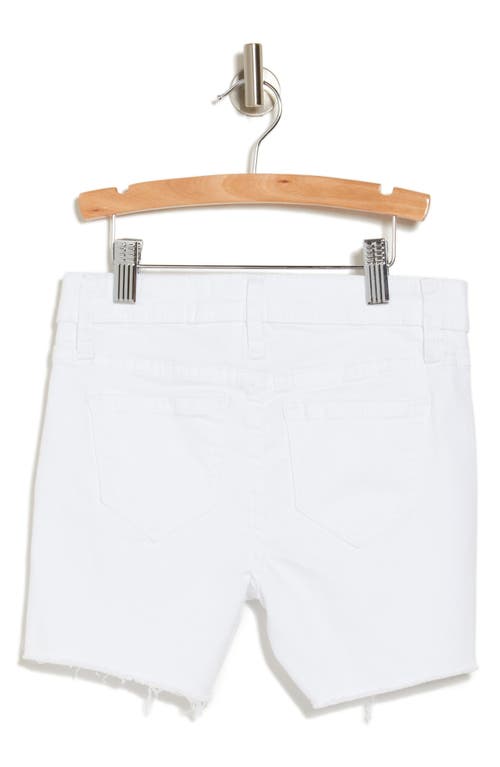 Shop Ymi Kids' Front Patch Pocket Denim Shorts In White