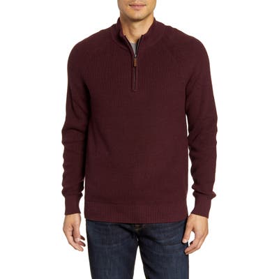 Nordstrom Shop Ribbed Quarter Zip Sweater