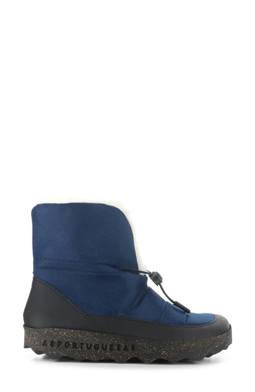 Shop Asportuguesas By Fly London Faux Fur Lined Duck Boot In Navy Gravity/faux Fur