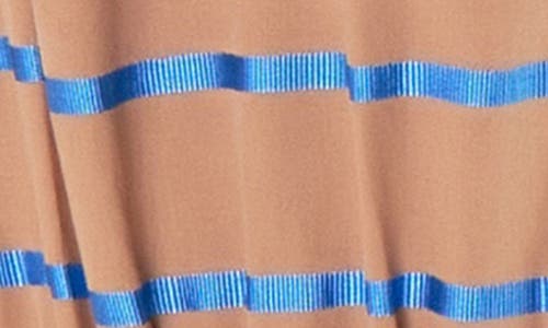 ENGLISH FACTORY ENGLISH FACTORY LOOSE FIT STRIPE TIERED MIDI DRESS