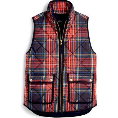 Plus Size J.crew Tartan Excursion Primaloft Quilted Vest