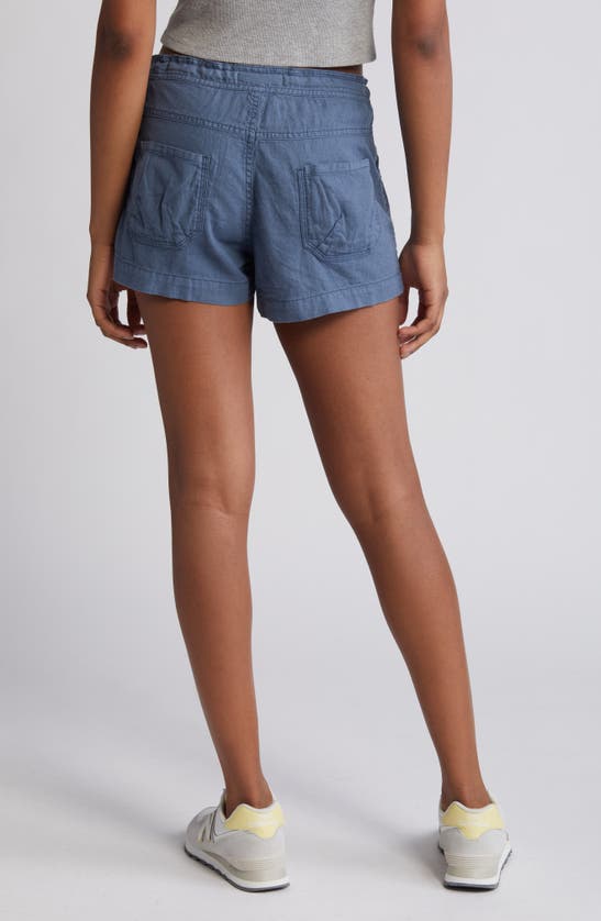 Shop Bdg Urban Outfitters Linen Drawstring Shorts In Blue