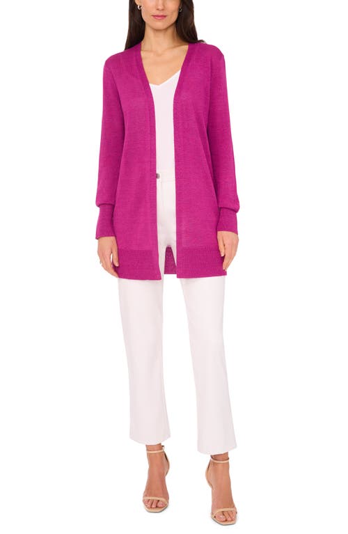 Shop Halogenr Halogen(r) Side Slit Cardigan In Vivid Plum Purple