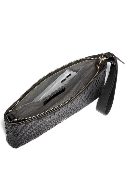 Shop Cole Haan Essential Pouch Crossbody Bag In Black/woven