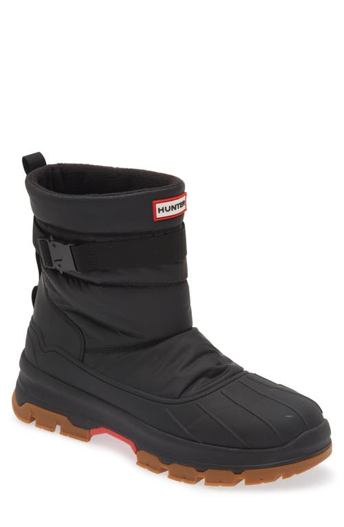 Shop Hunter Intrepid Waterproof Snow Boot In Black/natural Gum