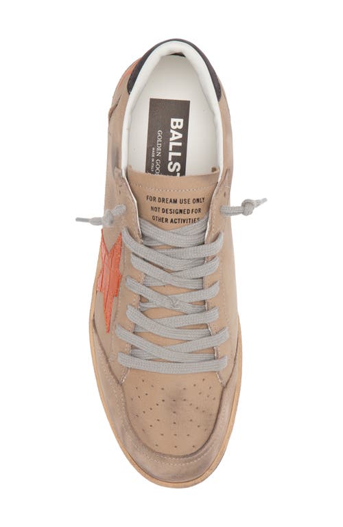 Golden Goose Ball Star Sneaker In Marble/orange/gray