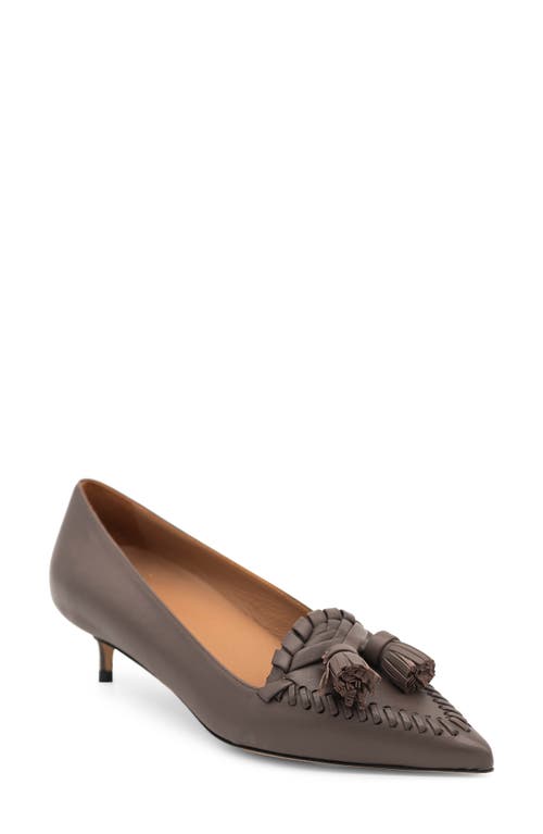 Butter Shoes Dream Leather Kitten Heel Pump in Dark Taupe Calf