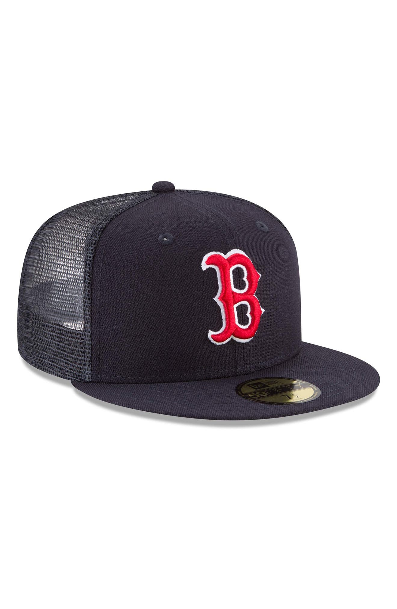 Mesh red sox hat Clearance