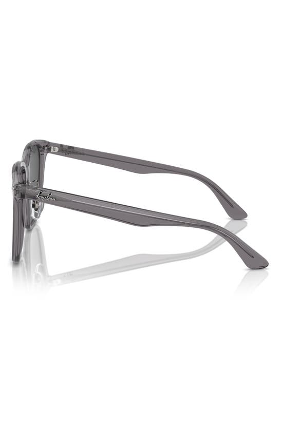 Ray Ban Slim Square 57mm Sunglasses In Transparent Grey