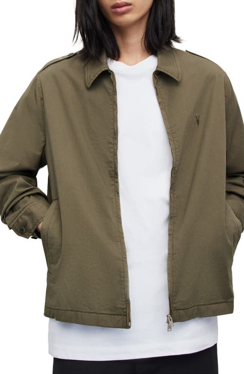 AllSaints Solano Cotton Blend Jacket in Leaf Green at Nordstrom, Size Xx-Large
