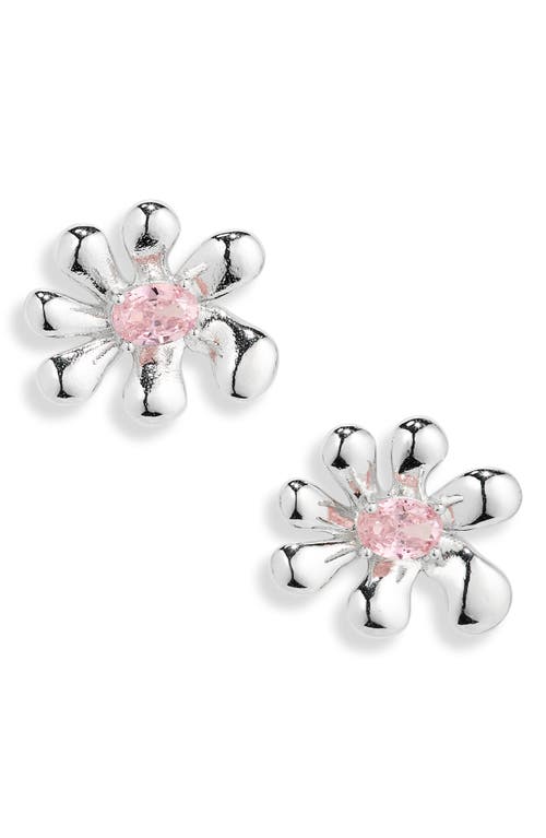Squashed Blossom Earrings in Light Rose