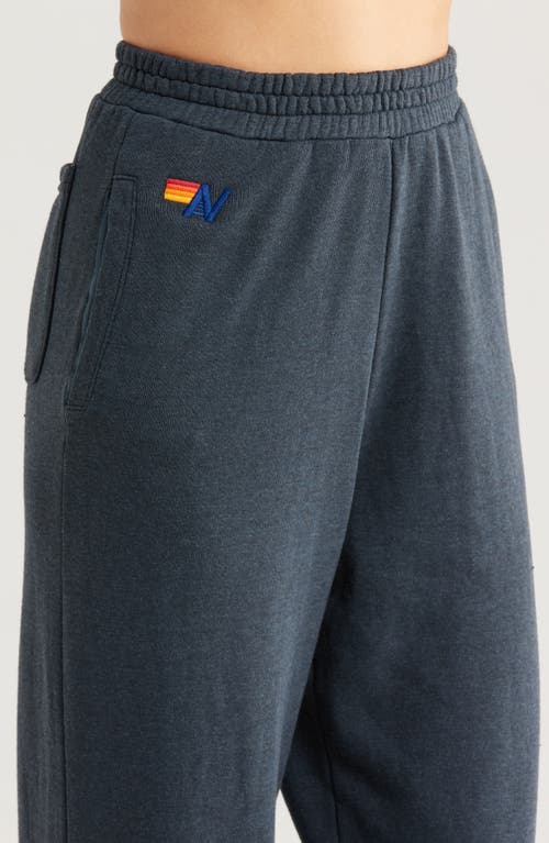 Shop Aviator Nation Wide Leg Pocket Sweatpants In Charcoal