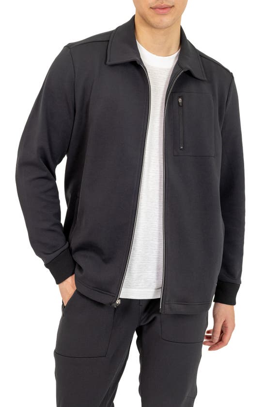 Pino By Pinoporte Stretch Cotton Blend Jacket In Black