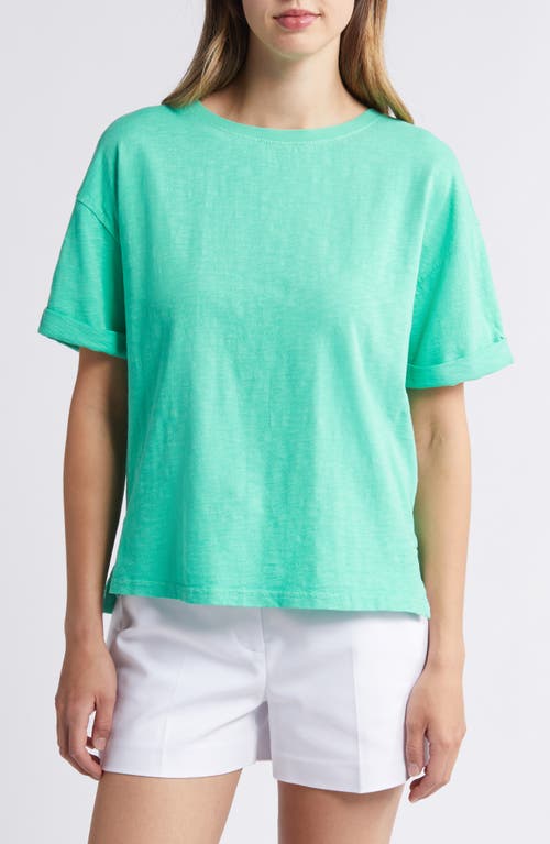 Caslonr Caslon(r) Relaxed Organic Cotton Boyfriend T-shirt In Green