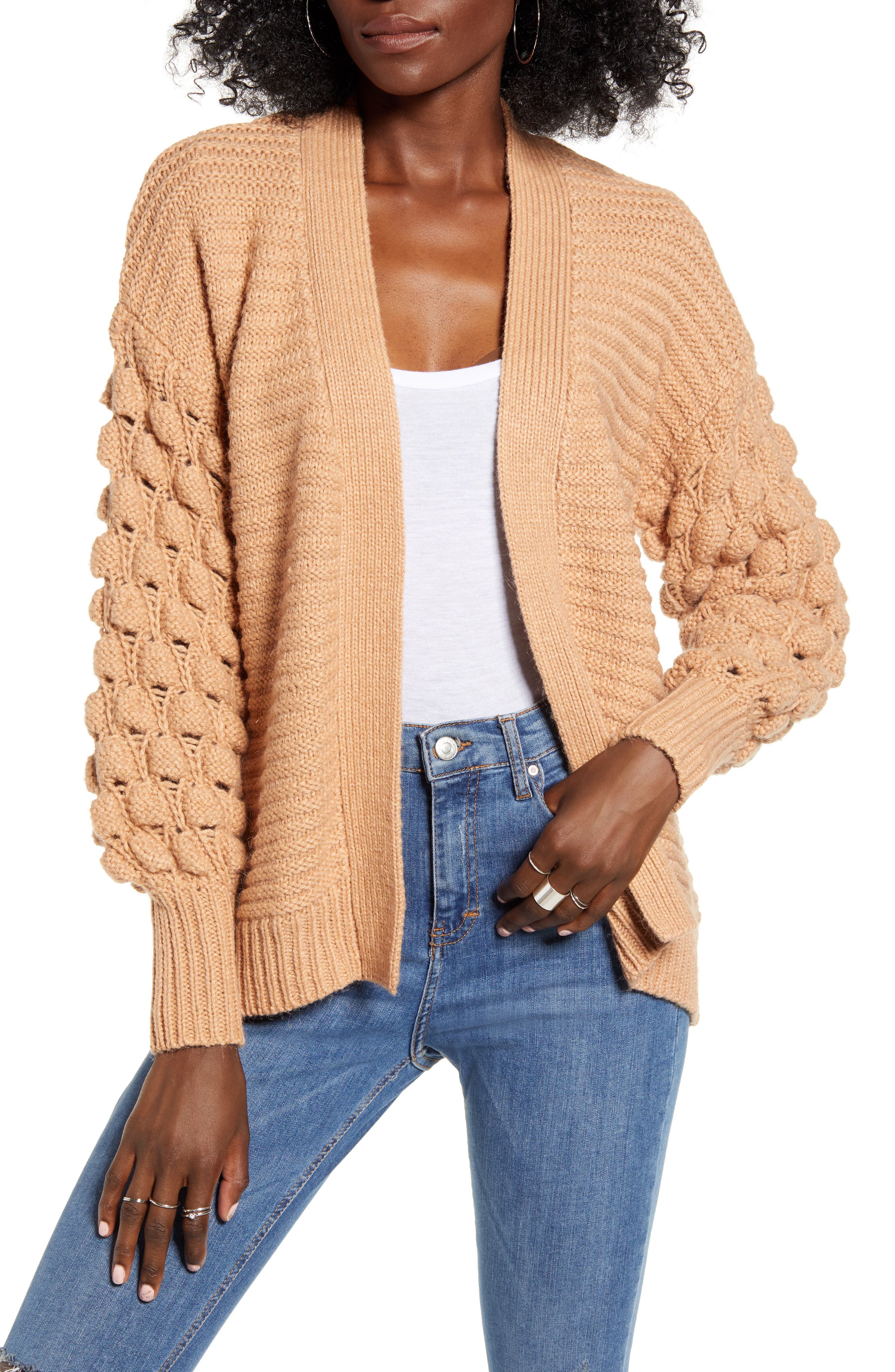 cardigan with bubble sleeves