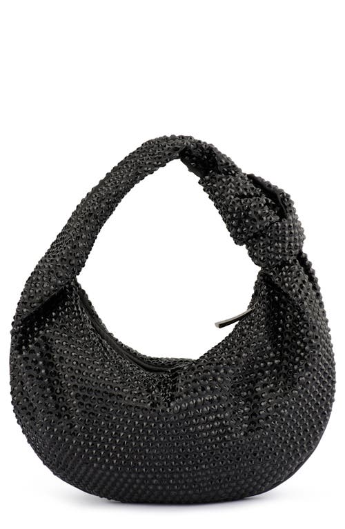 Juliana Crystal Top Handle Bag in Black