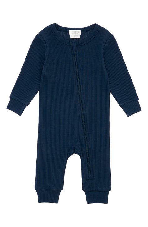 Ribbed Fitted One-Piece Pajamas (Baby)